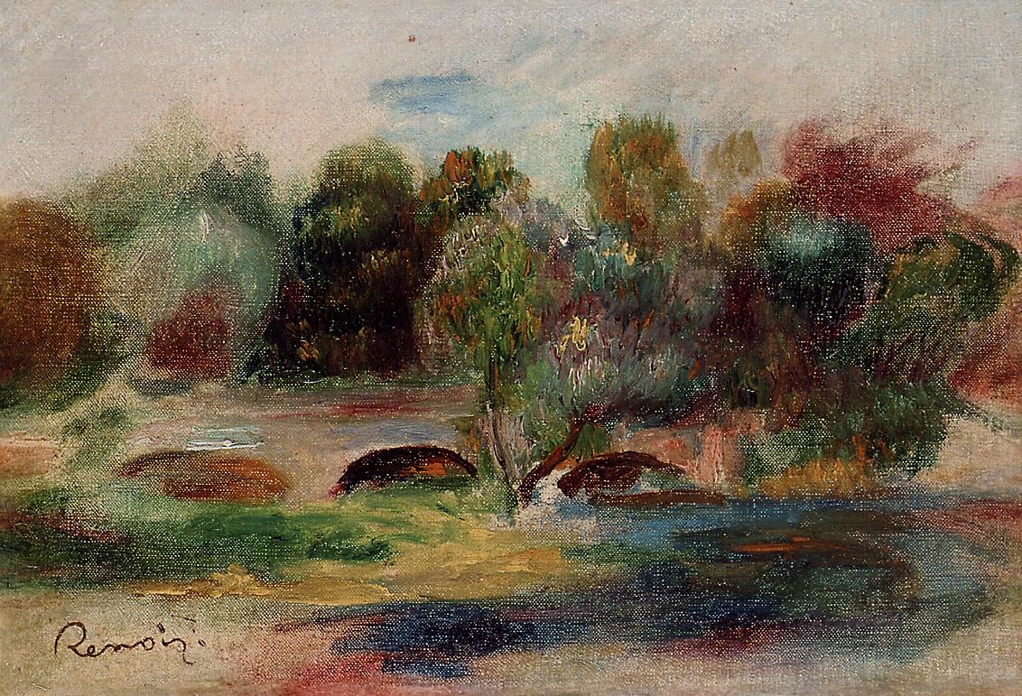 Landscape with bridge 1900